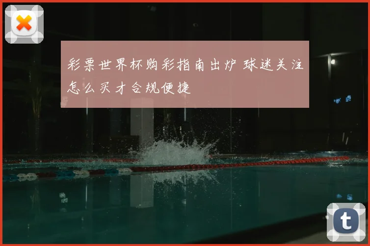 彩票世界杯购彩指南出炉 球迷关注怎么买才合规便捷